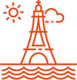 A red and black picture of an eiffel tower